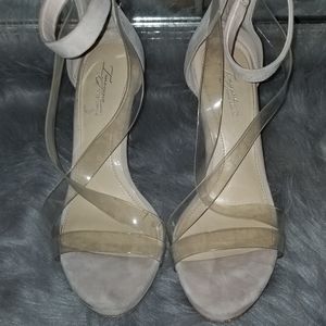 *Nude & Clear Vince Camuto High Heeled Sandals*